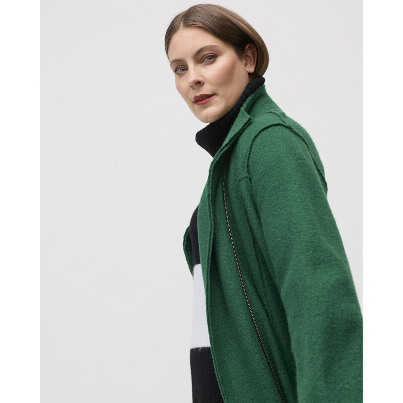 Marco Polo Collared Boiled Wool Coat image number 7